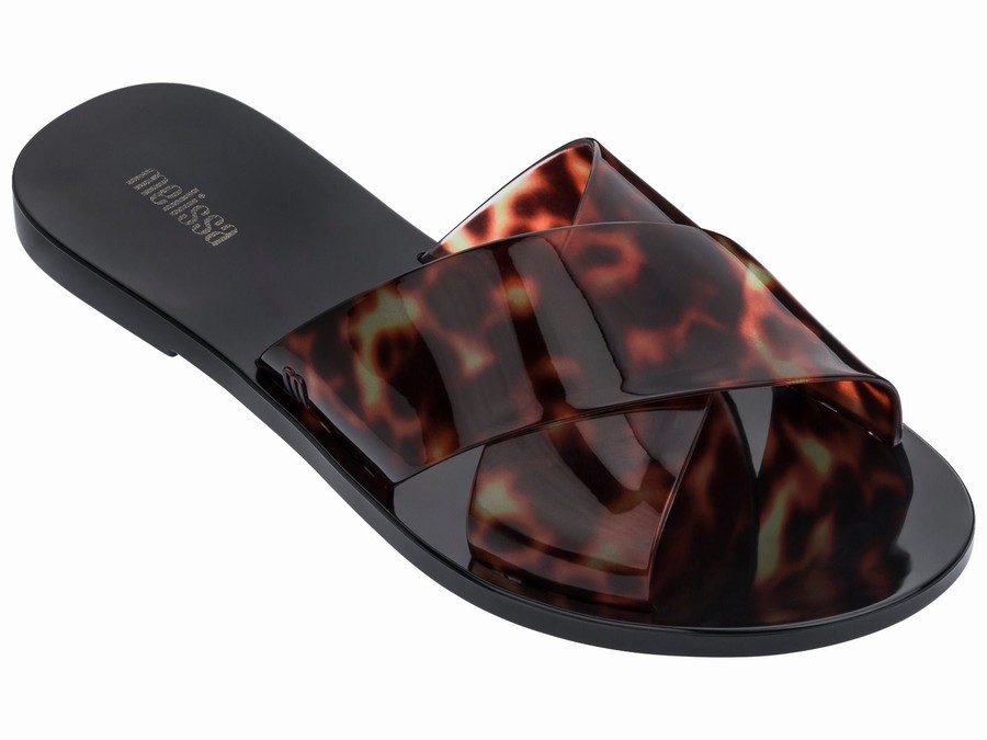 Chanclas De Baño Melissa Essential Tortoiseshell Mujer - Negras - Argentina VWI-890613
